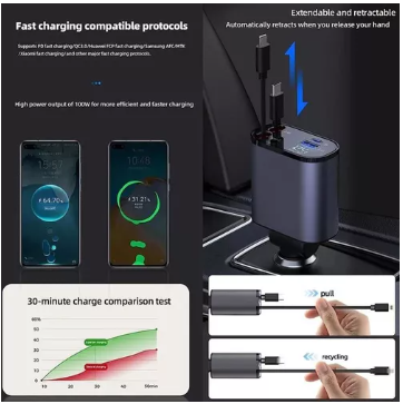 Adaptador Carro 4 en 1